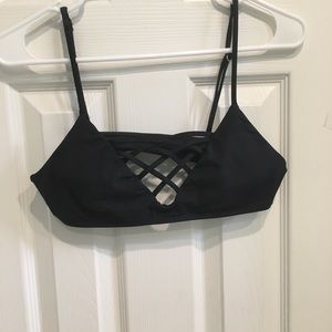 Black L Space Caged Bikini Top